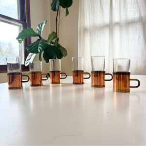Vintage Glass and Brass Glasses